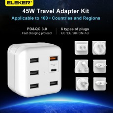 ELEKER 45W 6位 USB 旅行充電器 ( TYPE-C/USB X 5 )