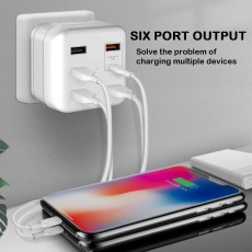 ELEKER 45W 6位 USB 旅行充電器 ( TYPE-C/USB X 5 )