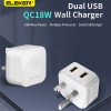 ELEKER 18W QC3.0 雙USB 充電器