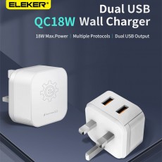 ELEKER 18W QC3.0 雙USB 充電器