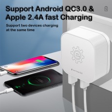ELEKER 18W QC3.0 雙USB 充電器