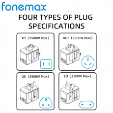 Fonemax 65W Journey Adapter 4 Ports 快充 旅行充電器
