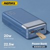 REMAX 50000mAh 22.5W QC+PD 帶線快充行動電源
