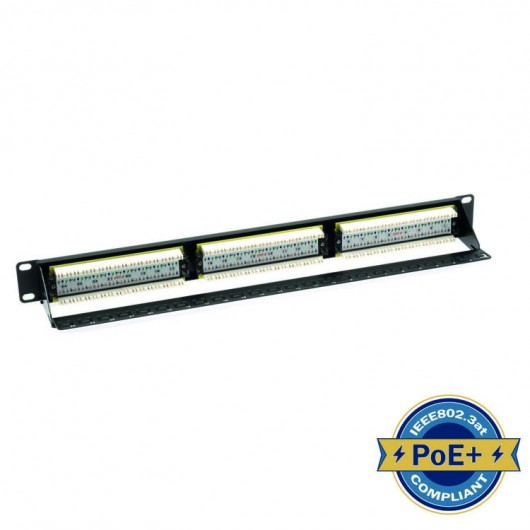 Ultima UK Cat.6 24 Port RJ45 Rear Punch Patch Panel, full loaded