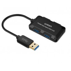 Onten USB3.0分線器 擴展多介面一拖四HUB延長集線器 臺式電腦筆記本 USB3.0黑色
